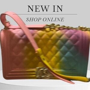 Rainbow Bright love a must have Chic Multicolor Quilted Women's Bag